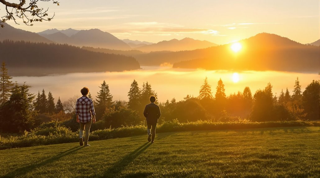 permanent residents walking outside in port moody